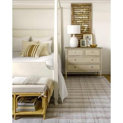 Tessa 20" Square Cottage Off White/Pearl/Ivory Throw Pillow - Boutique Rugs