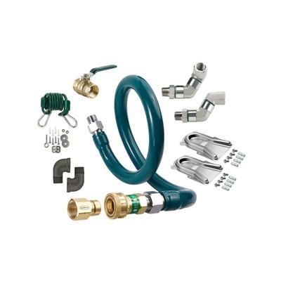 Krowne M10072K12 72" Gas Connector Kit w/ 1" Female/Male Couplings, Stainless Steel