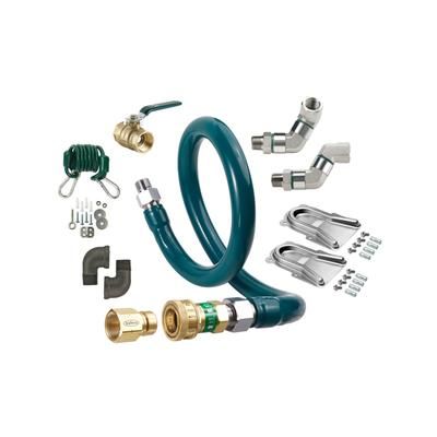 Krowne M10072K12 72" Gas Connector Kit w/ 1" Female/Male Couplings, Stainless Steel