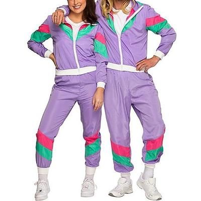 Hippie Anni '80 Stile da Strada Abiti Giacca Shorts Disco Blocco di colori Costume Per uomo Per donna Costume di Carnevale Mascherata Feste Abbigliamento Quotidiano Casual Quotidiano Adulti Cappotto