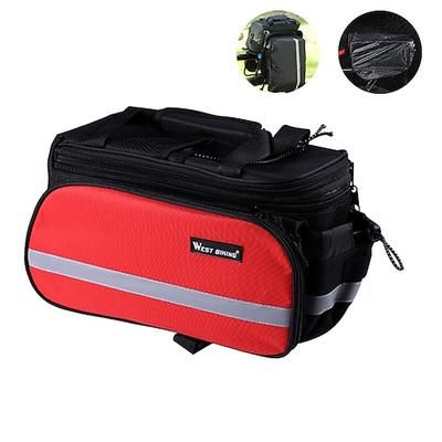 FJQXZ Borsa posteriore da bici / Portapacchi da bici Borse posteriori da bici Massima capacità Impermeabile Misura regolabile Borsa da bici Nylon Marsupio da bici Borsa da bici Ciclismo / Bicicletta