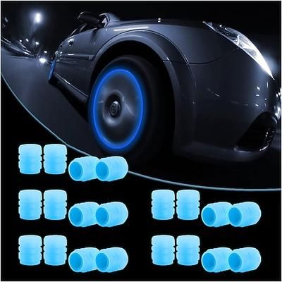 16 pezzi tappi stelo valvola pneumatico fluorescente, coprivalvola aria ruota auto accessori esterni luminosi per auto fresco notturno per auto, bicicletta, moto, suv, camion e bici