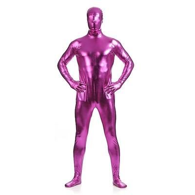 Costume di Carnevale Tuta Intera Tute Zentai Lucide Costume Cosplay Catsuit Tinta unita Sesso Costume Sexy Per uomo Per donna Costume per Halloween Adulti