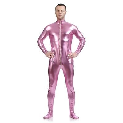 Costume di Carnevale Tuta Intera Tute Zentai Lucide Costume Cosplay Tuta di pelle Tinta unita Sesso Costume Sexy Per uomo Per donna Costume per Halloween Adulti