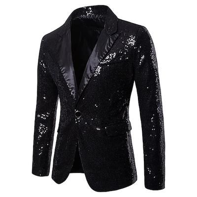 Disco Anni '80 Completi Blazer Blazer con Colletto a Revers Risvolto a punta Normale Disco Paillettes Costume Per uomo Costume di Carnevale Halloween Mascherata Feste Club Parata dell'Orgoglio