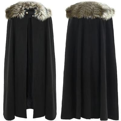 Retrò Vintage Medievale Mantello Mascherata Normale Principe Vichingo Aristocratico Costume Per uomo Vichingo Carnevale Capodanno Mascherata Evento / Festa Adulti Mantello Autunno Inverno