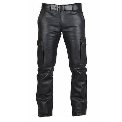 Punk Gotico Medievale Steampunk Pantaloni Pantaloni da moto a gamba dritta Cavalieri Motociclisti Costume Per uomo Casual Quotidiano Adulti Pantaloni
