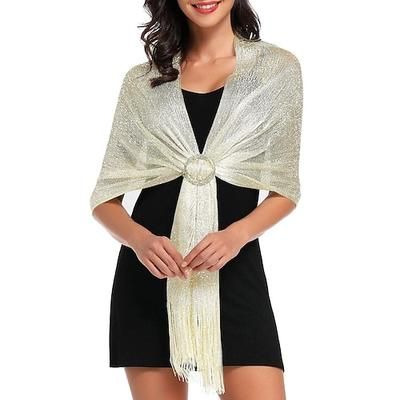Glitter Anni Ruggenti Brillare Splendere Sciarpe da flapper Il grande Gatsby Charleston Costume Per donna San Valentino Mascherata Festa serale Feste Matrimonio Adulti Scialle Estate Primavera