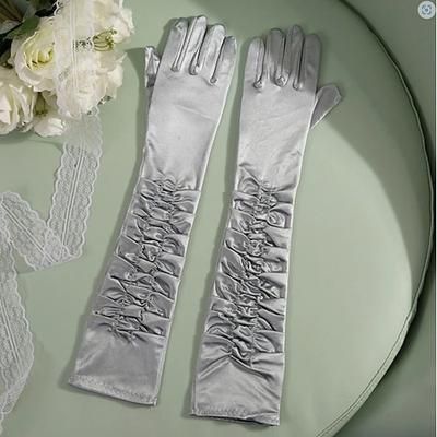Anni 1950 Anni 1920 Abito da cocktail Guanti Guanti Lunghi Il grande Gatsby Tinta unica Patchwork Costume Per donna Natale Halloween Capodanno Balli di fine anno Feste Addio al Nubilato Adolescente