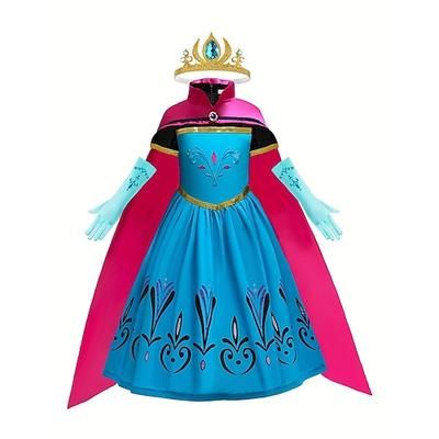Regina delle nevi Gelido Fiaba Principessa Anna Abito da damigella Costume per festa a tema Abiti in tulle Cosplay for Ragazze Bambini Natale Carnevale Mascherata