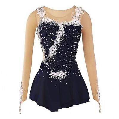 Vestito da pattinaggio artistico Per donna Da ragazza Pattinaggio sul ghiaccio Vestiti Completi Giallo Chiaro Rosa baby Lilla Floreale Retato Elastene Di pizzo Elevata elasticità Addestramento