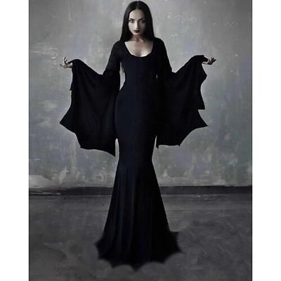 Notte di Valpurga Vestito Vestito di Halloween Strega Morticia Addams Famiglia Addams Punk Gotico Adulti Per donna Carnevale martedì grasso Festa / Sera Vestirsi