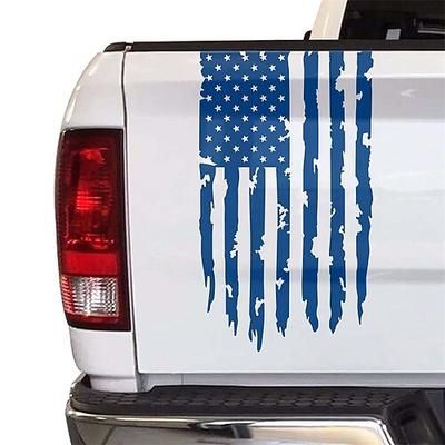 adesivo per auto con decalcomania in vinile per portellone posteriore camion bandiera americana americana compatibile con la maggior parte dei camioncini e la maggior parte dei veicoli