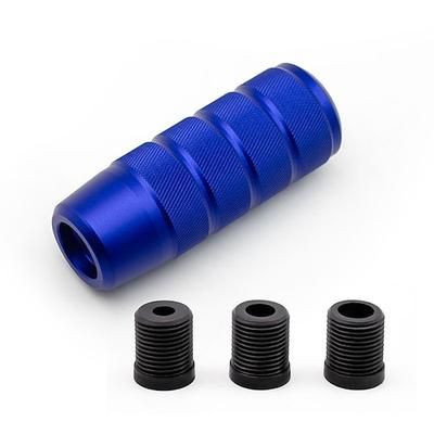 pomello del cambio zigrinato in alluminio antiscivolo universale da 9,5 cm - cambio manuale m8 m10 m12 gm - pomello della leva del cambio jdm opaco