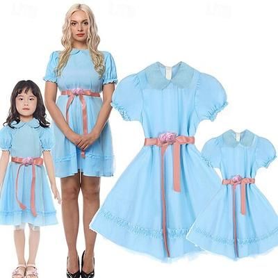 Vestito Costume Cosplay Fantasma Gemelli Cosplay Bambini Adulti Per donna Halloween Carnevale Mascherata Festa / Sera Costumi di Halloween facili Vestirsi