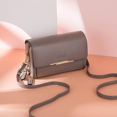 borsa a tracolla nera da donna con dettagli dorati e tracolla regolabile - borsa a tracolla compatta ed elegante per l'uso quotidiano