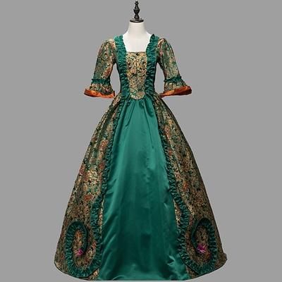 Rococò Vittoriano Abito vintage Abito da Ballo Maria Antonietta Costume Per donna Reale Mascherata Carnevale Feste Halloween Adulti Vestito