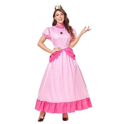Costume Cosplay principessa pesca Super fratelli Cosplay Adulti Per donna Carnevale Mascherata martedì grasso Carnevale Halloween Performance Vestirsi