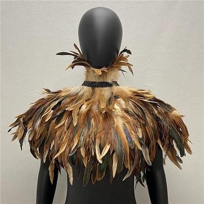 Retrò Vintage Punk Gotico Scialli Mantello di piume Strega malefico Drag queen Costume Per donna Fantasia Notte di Valpurga Carnevale Mascherata Festa / Sera Parata dell'Orgoglio Mese dell'orgoglio