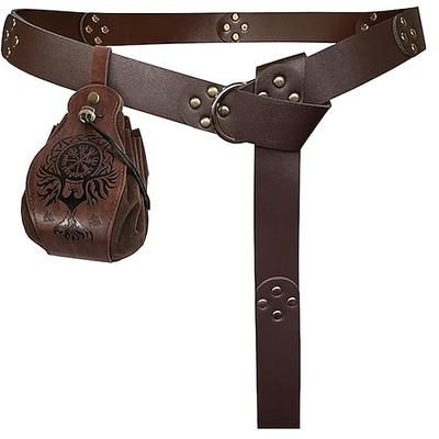 Medievale Rinascimento Cintura in Vita Vichingo Costume Per uomo Per donna Unisex Vichingo Halloween Carnevale Mascherata Feste LARP Adulti Cintura Borsa