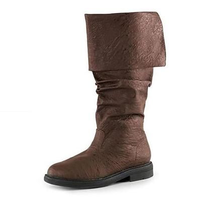 Medievale Rinascimento Scarpe Stivali al ginocchio Stivali jazz piatti Pirata Vichingo Crociato Costume Per uomo Unisex Celtico Costumi da pirata Halloween Mascherata Performance Festa / Sera LARP