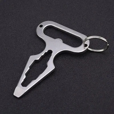 Multifunctional EDC Self-defense Spiked Defense Outdoor Combined Wrench Steel Bottle Opener Camping Tool New