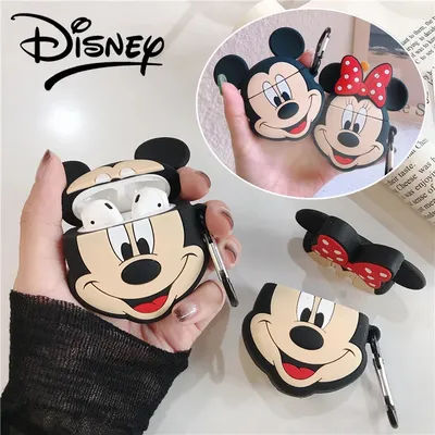 Disney Mickey Minnie Mouse Custodia per Apple AirPods 1 2 3 Cover per AirPods Pro Anime Custodia protettiva per auricolare Bluetooth in silicone
