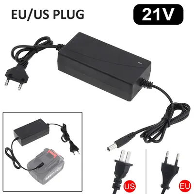 18V 21V Power Adapter DC Port Inline Connector Lithium Battery Charger Electric Wrench / 18650 Battery with DC 5.5x2.5mm Plug