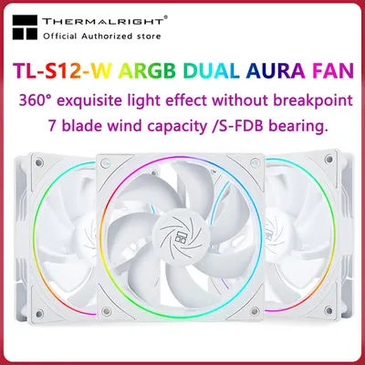 Thermalright TL-S12 120mm HALO Cooling Fan 5V 3PIN ARGB Fan pc gamer 360° exquisite light effect computer Case Fan ventilador