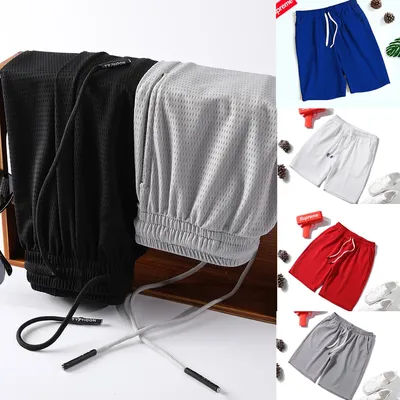 Men Summer Swim Shorts Swimwear Trunks Swimsuits Quickly Dry Surf Beach Board Elastic Waist Swim Pants Surffing Shorts with Mesh