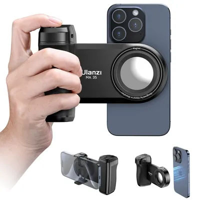 Ulanzi MA35 MagSafe Bluetooth Shutter Smartphone Camera Handle Grip Selfie Stablizer Vertical Horizontal Shooting for Phone
