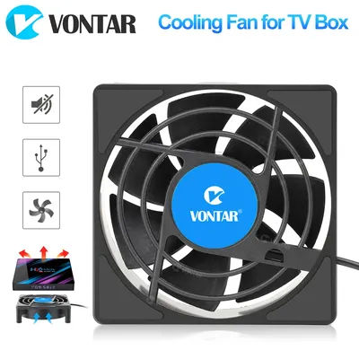 VONTAR C1 Cooling Fan for Android TV Box Set Top Box Wireless Silent Quiet Cooler DC 5V USB Power Radiator Mini Fan 80x80x25mm