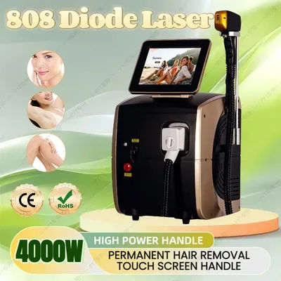 4000W Alexandrite Ice Platinum Laser Professional Diode Laser Machine 3 wavelength Permanent Painless Hair Remover Tender Skin