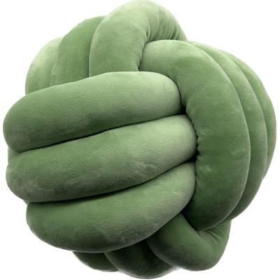 Soft Plush Knott Pillow Ball Cushions by LCM Home Fashions, Inc. in Green
