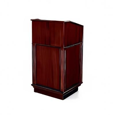 Forbes Industries 5913 Floor Podium w/ 2 Shelves - 25-1/2"W x 23-1/2"D x 47"H, Wood Veneer, Brown