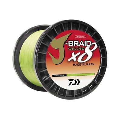 Daiwa J-Braid x8 Grand Braid Line w/Bulk Spool 3000yds 65lb Chartreuse JBGD8U65-3000CH