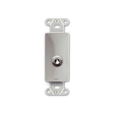 RDL DS-1/4F - 1/4" Phone Jack D Plate (Stainless Steel) DS-1/4F