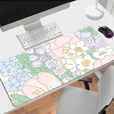 Kawaii Anime tapis de souris de jeu tapis de souris ours mignon grand tapis de souris grands tapis de bureau tapis de souris en caoutchouc antidérapant grand tapis de clavier