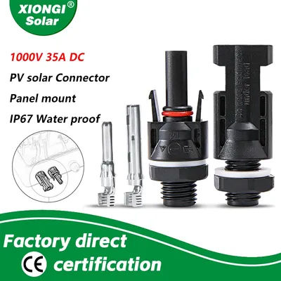 Solar PV 1000V connector for solar panel mount and inverter Panel solar connector solar coupler IP67