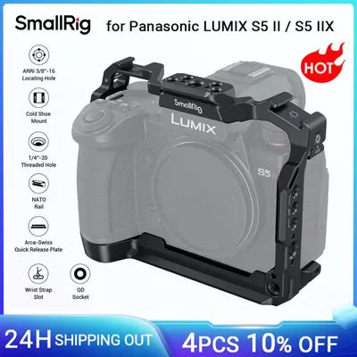 SmallRig Camera Cage for Panasonic LUMIX S5 II / S5 IIX with Arca-Swiss Quick-release Plate for DJI