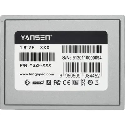 KingSpec YANSEN 64gb 128GB 256g 1.8" ZIF 40pin SSD Solid State Disk Fit for Compact PC, Old Laptop and Media Player Zune Player