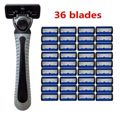 Razor Classic 6 Edge Safety Razor for Mens Shaving&Womens Hair Removal 27 Shaving Blades Manual