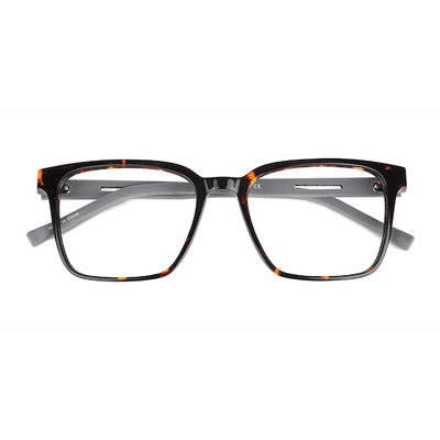 Unisex s square Tortoise Gray Acetate,Carbon Fiber Prescription eyeglasses - Eyebuydirect s Mod