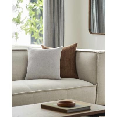 Zuill 18" Square Modern Slate Blue/White/Sterling Gray/Metallic Silver Throw Pillow - Boutique Rugs