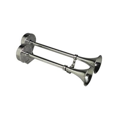 Schmitt & Ongaro Marine Deluxe SS Dual Trumpet Horn - 12V 10028