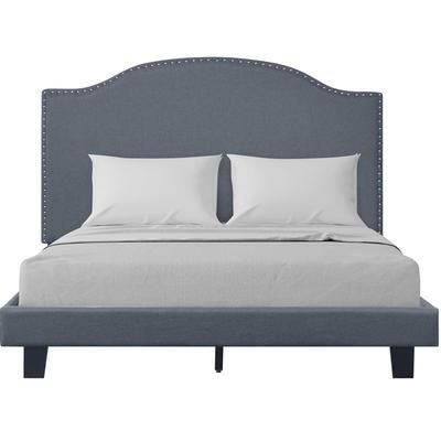 Madison Platform Bed, Gray, Queen by Camden Isle in Gray (Size KING)