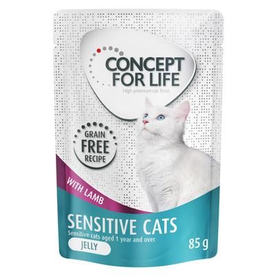 12x85g Sensitive Lamb Grain-Free in Jelly Concept for Life Wet Cat Food