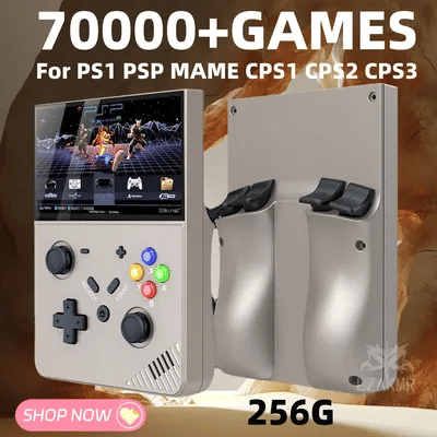 Portable R43 PRO 4.3”Screen 256G Handheld Game Player 70000+ Games for PS1 PSP N64 MAME Play Anytime Anywhere Retro Gaming