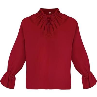 camicetta/camicia medievale vintage retrò camicia da festa di halloween da uomo sca abbigliamento medievale