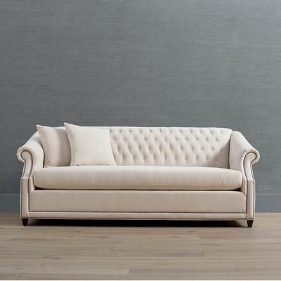 Farah Sofa - Eggshell Crypton Nomad Performance, Standard 82" - Frontgate